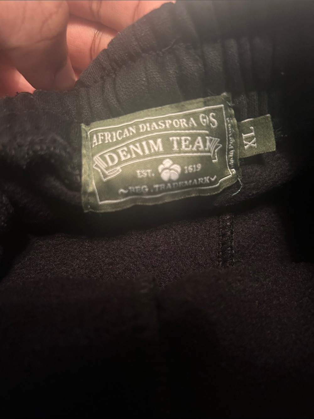 Black denim tears sweatpants comfortable XL in Men’s but it fits like a L and M - Picture 2 of 3